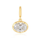 Button Back Oval Charm
