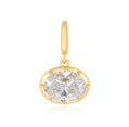 Button Back Oval Charm