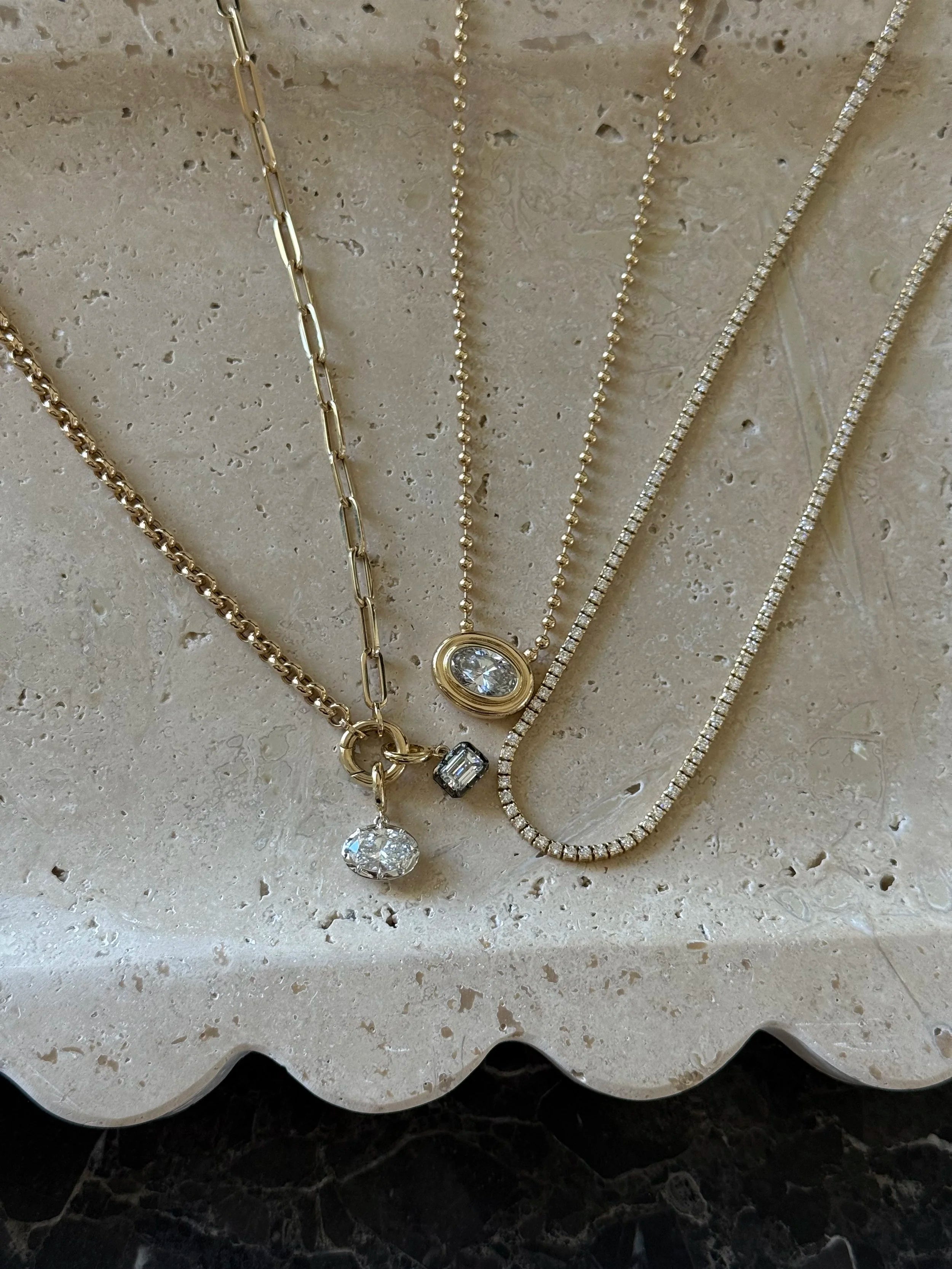 Button Back Oval Charm - 2