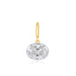 Button Back Oval Charm - 3