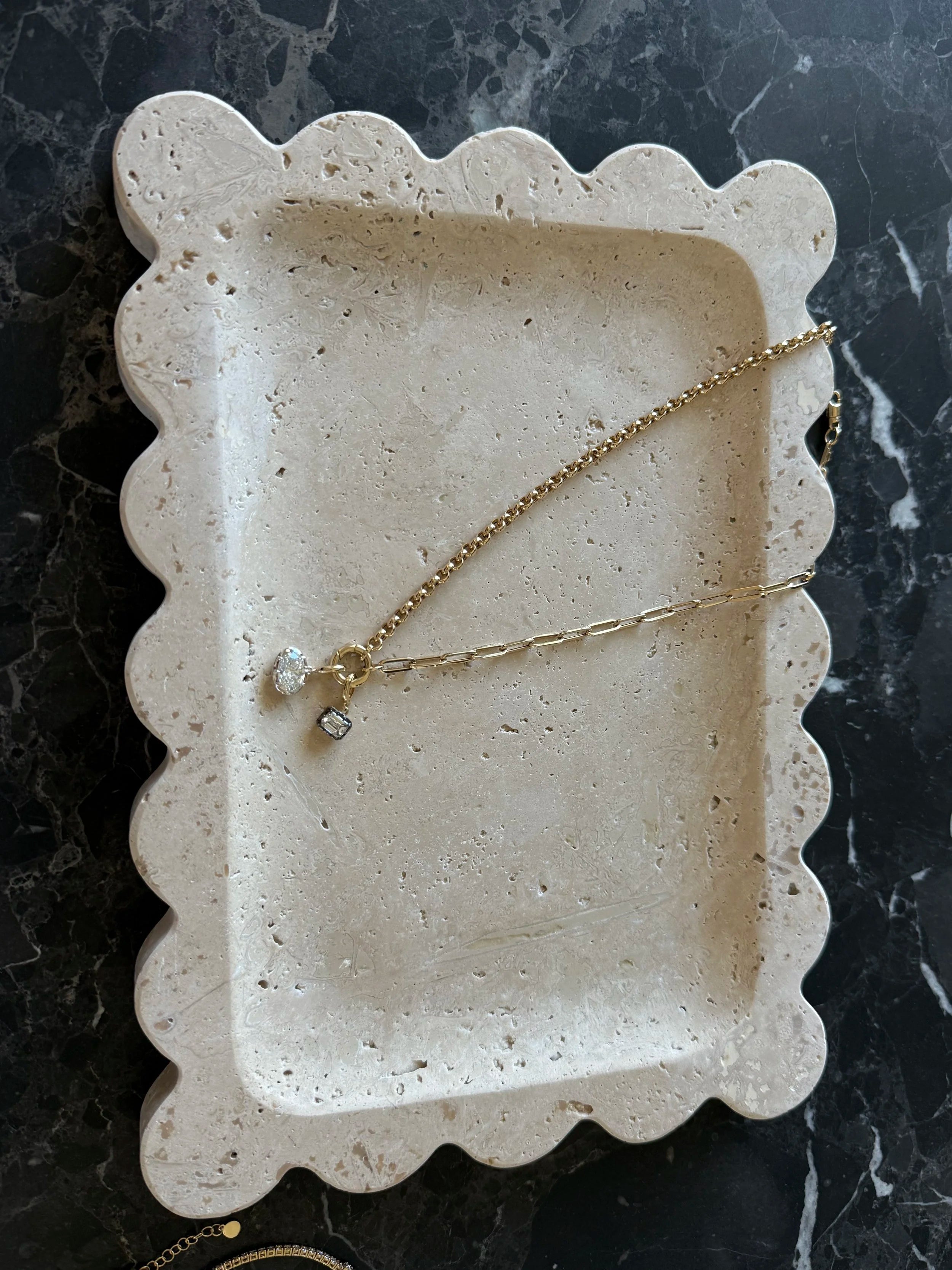 Button Back Oval Charm - 4