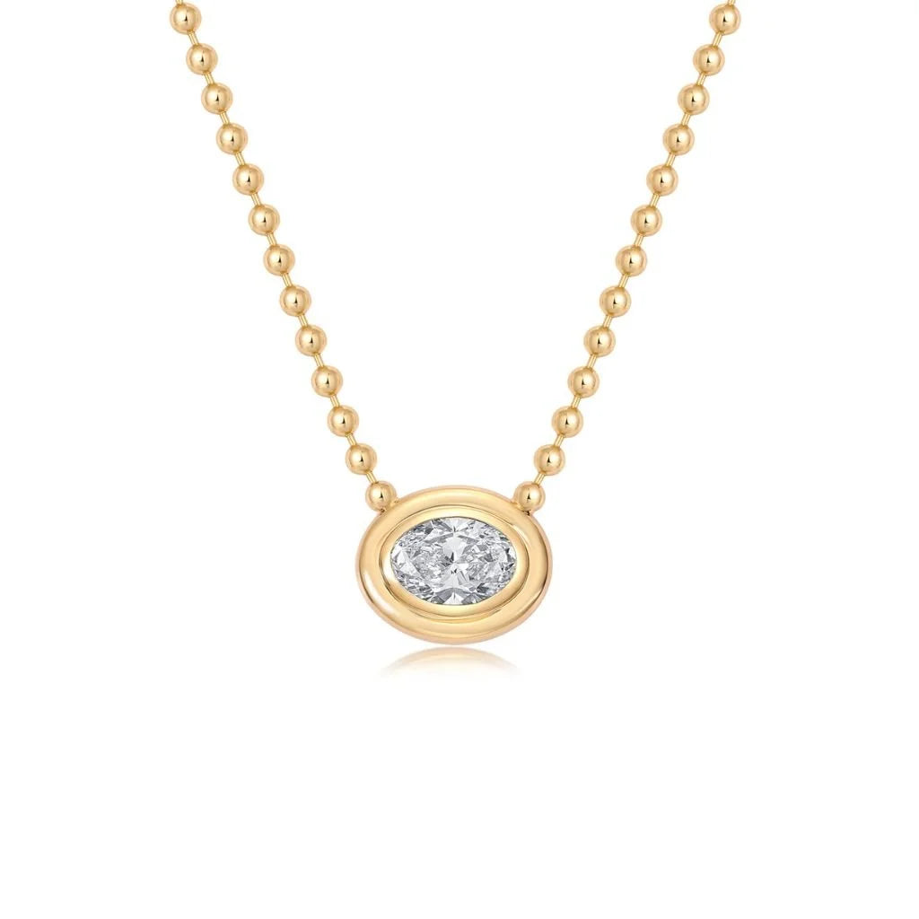 Bubble bezel necklace
