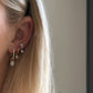 Button Back Huggie Earrings - 2