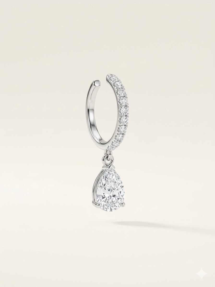 Dangling Pear Ear Cuff