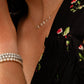 Floating Emeralds Diamond Necklace - 3