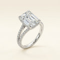 Emerald Split Shank Ring