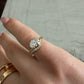 Floating Oval Pave Pinky Ring