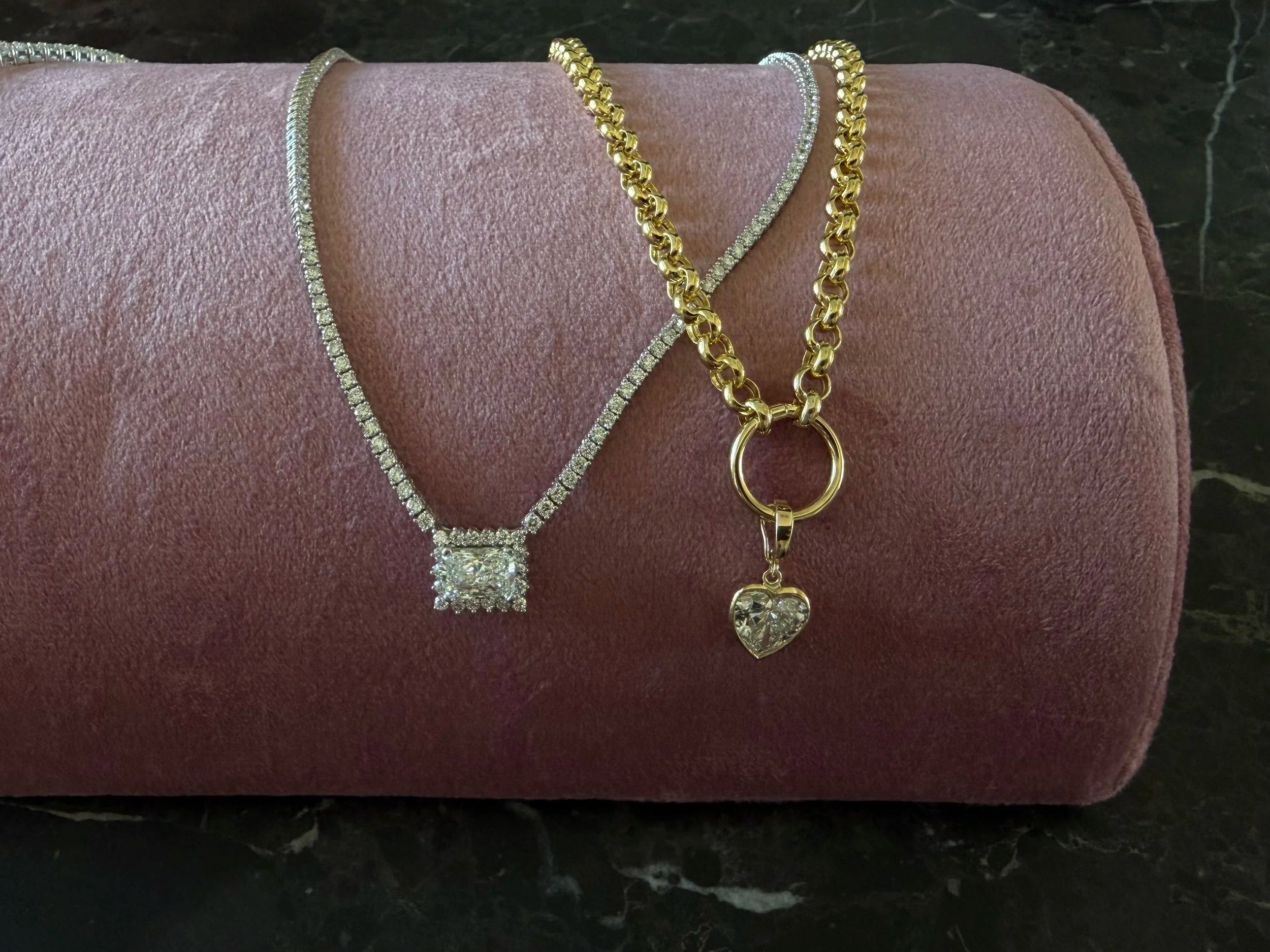 heart diamond charm - 3
