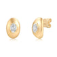Oval Bubble Diamond Earrings