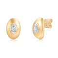 Oval Bubble Diamond Earrings