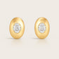 Oval Bubble Diamond Earrings - 3