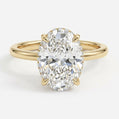 Oval Hidden Halo Ring