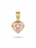 Pink Diamond Heart Charm
